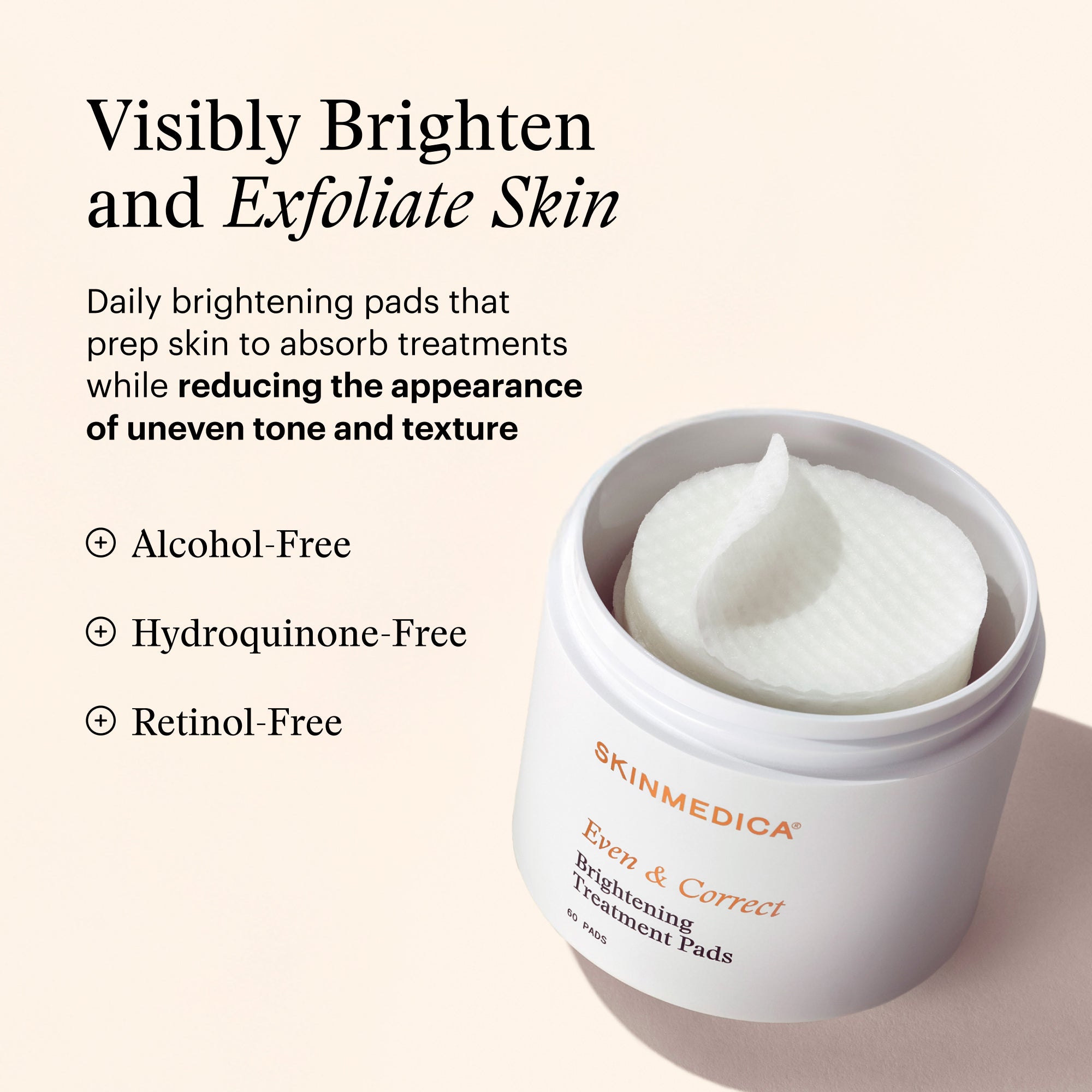 SkinMedica Even & Correct Brightening Treatment Pads (60 count).
