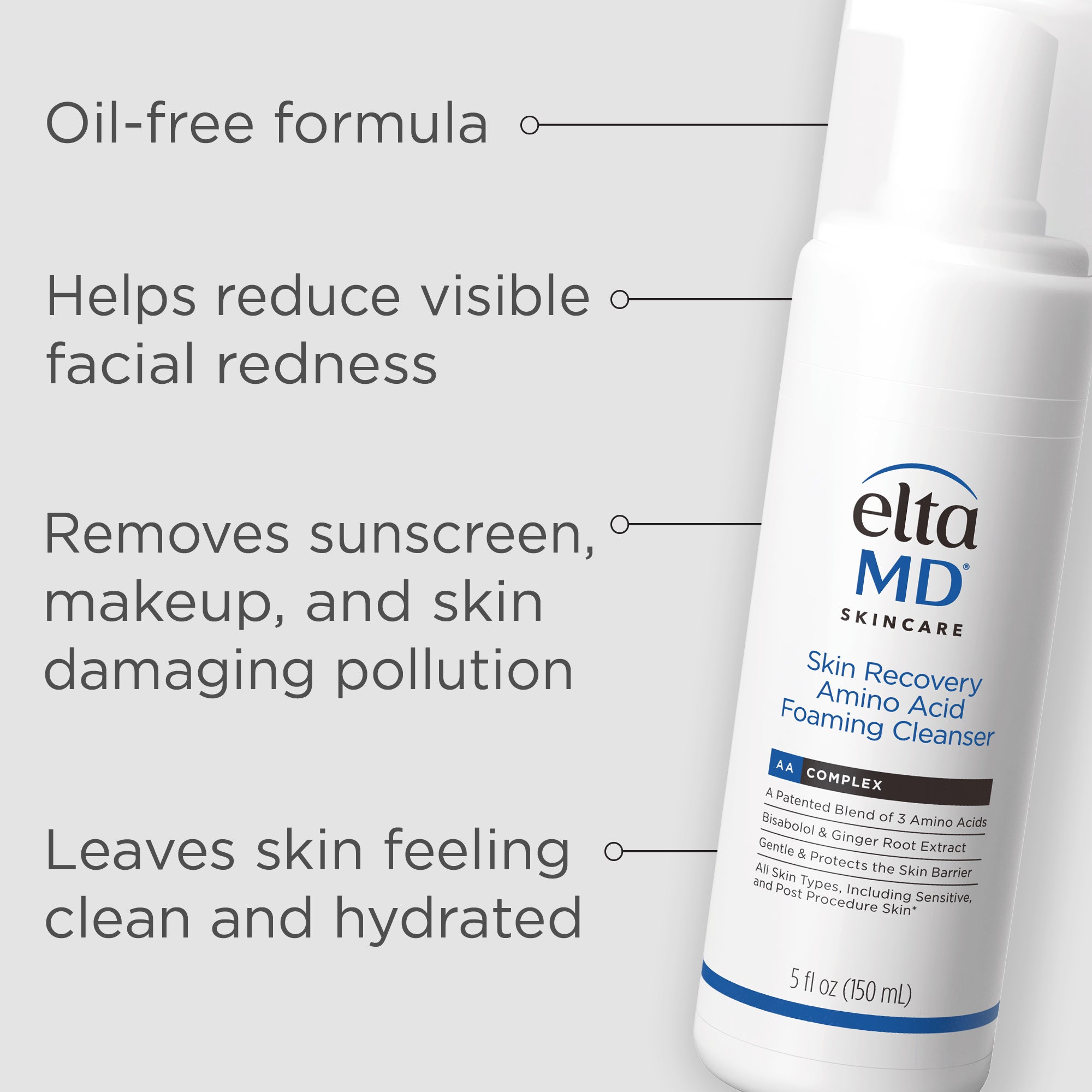 EltaMD Skin Recovery Amino Acid Foaming Cleanser (5 oz).
