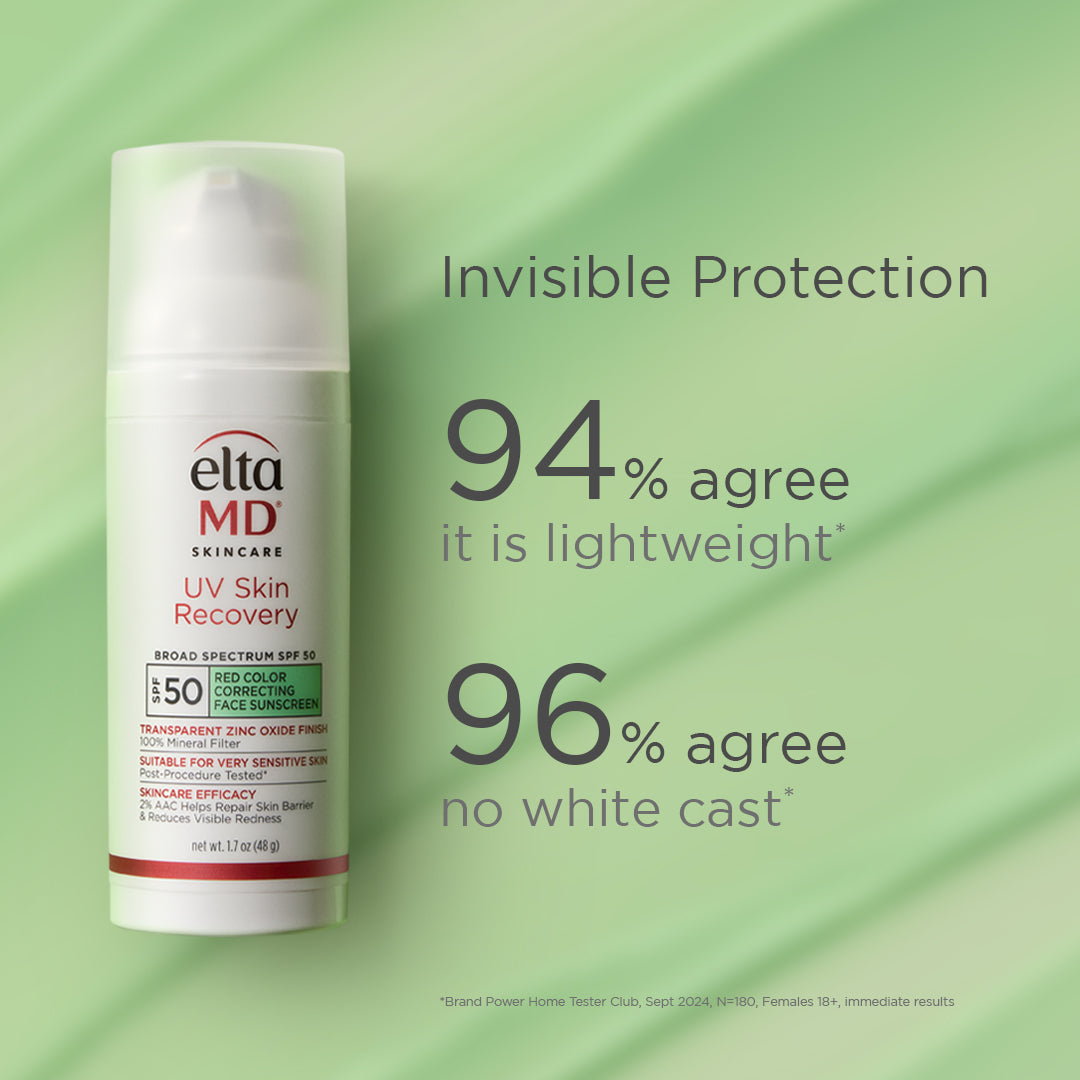 EltaMD UV Skin Recovery Red Color Correcting Green Tint Broad Spectrum SPF 50 (1.7 oz).