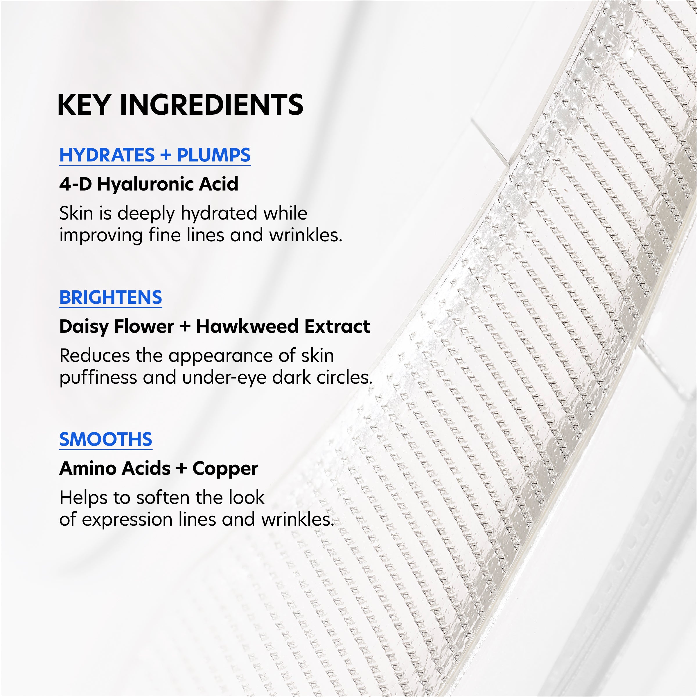 PCA Skin Hyaluronic Acid Microneedle Eye Patches (4 Count).