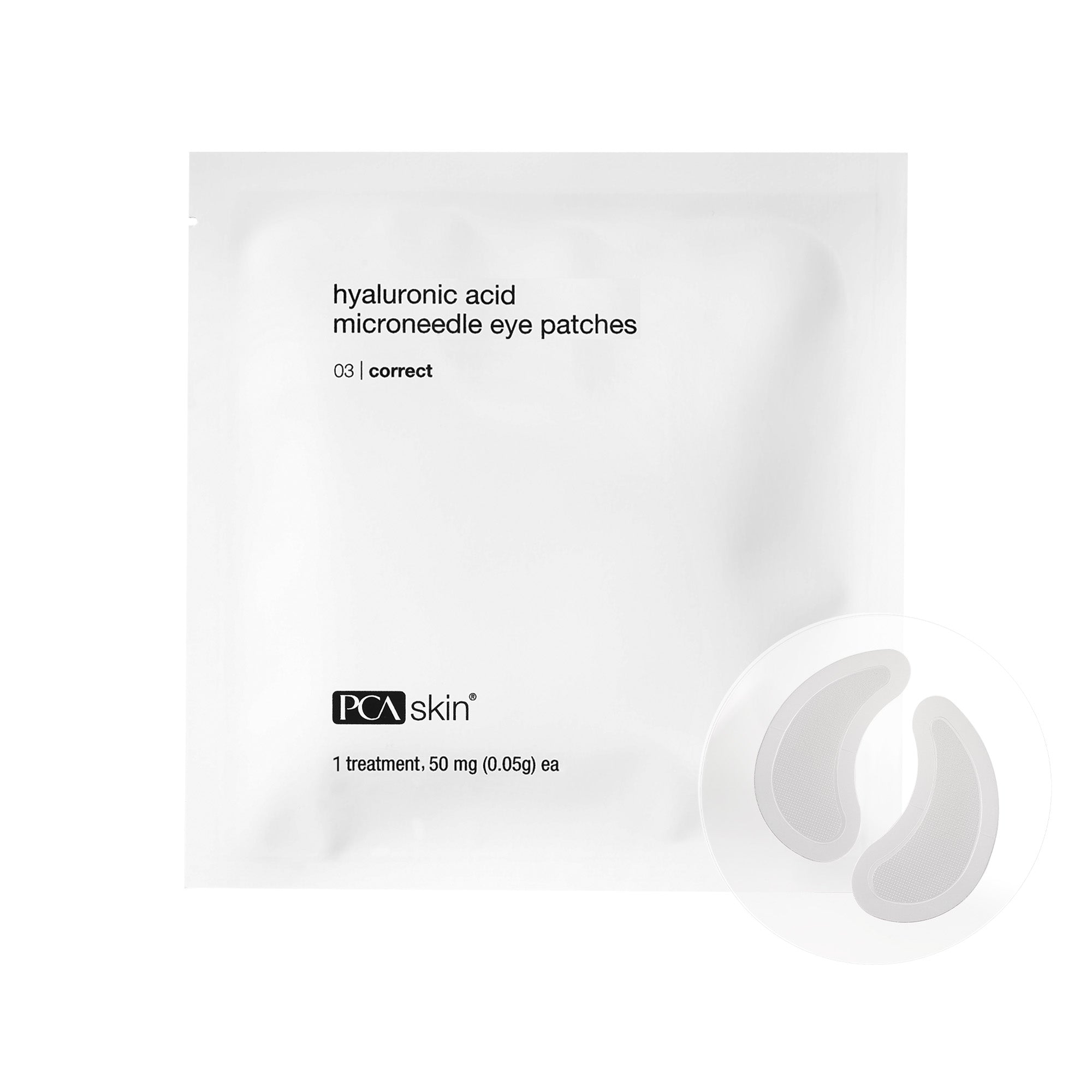 PCA Skin Hyaluronic Acid Microneedle Eye Patches (4 Count).