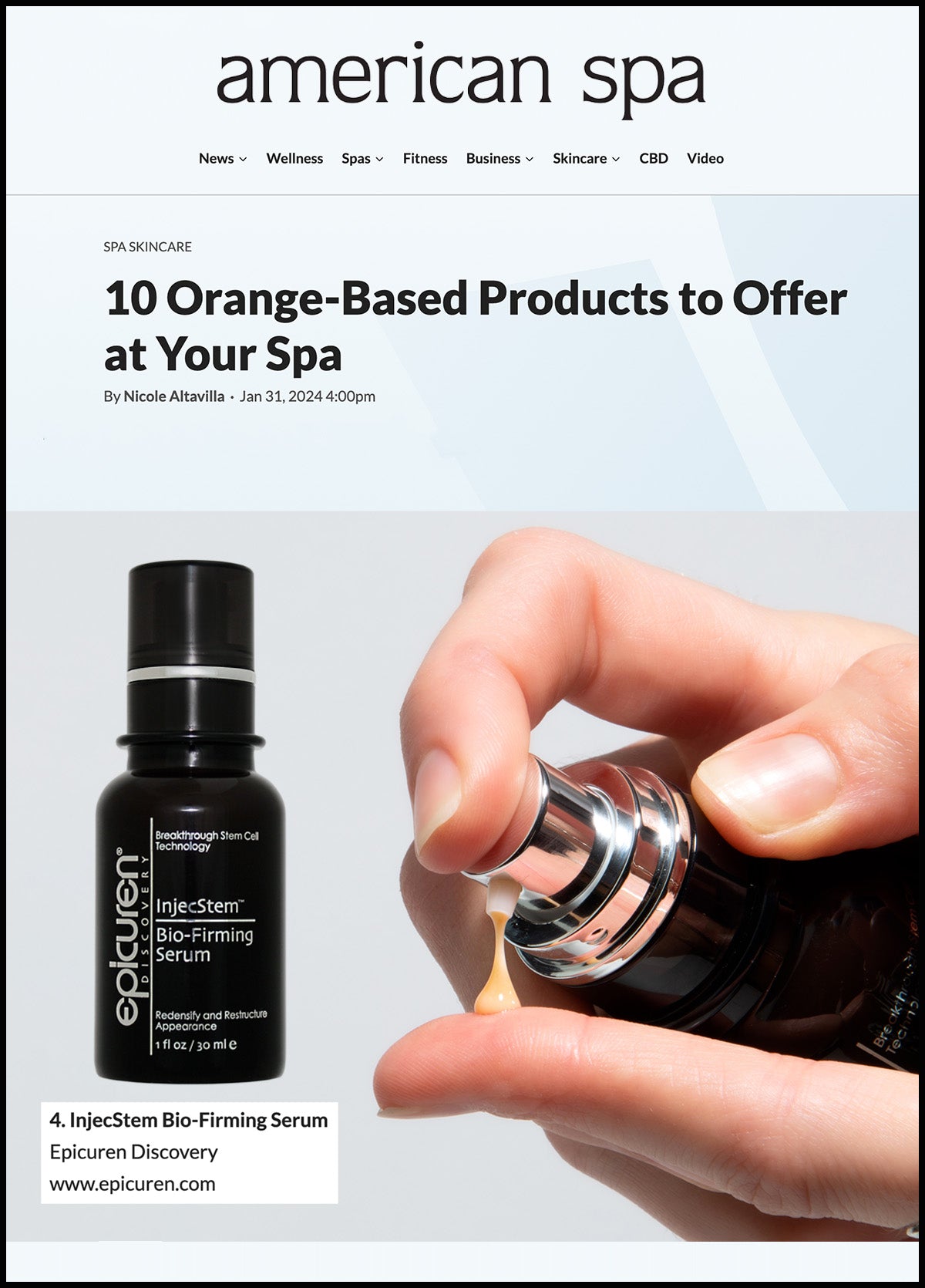 Epicuren Discovery InjecStem Bio-Firming Serum (1 oz)