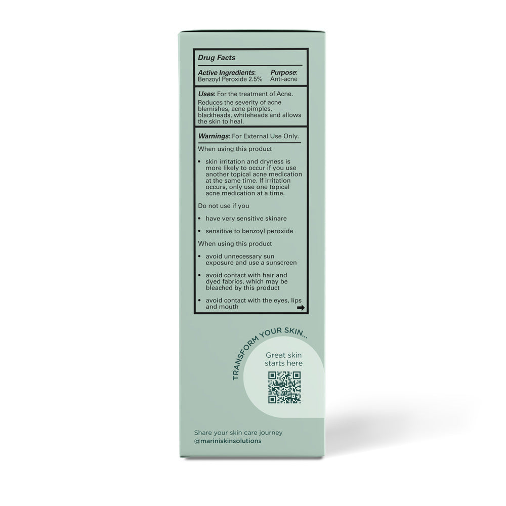 Marini SkinSolutions BPO Acne Treatment Wash 2.5% (6 oz).