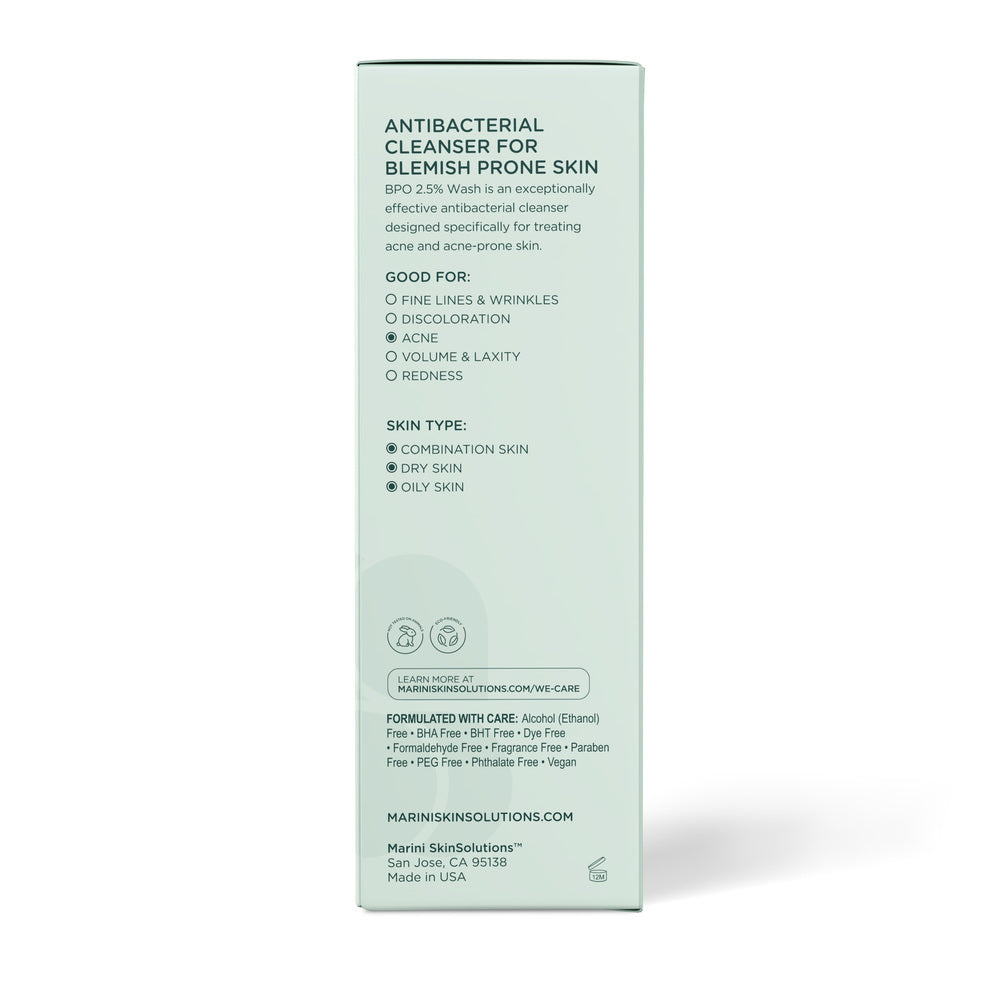 Marini SkinSolutions BPO Acne Treatment Wash 2.5% (6 oz).