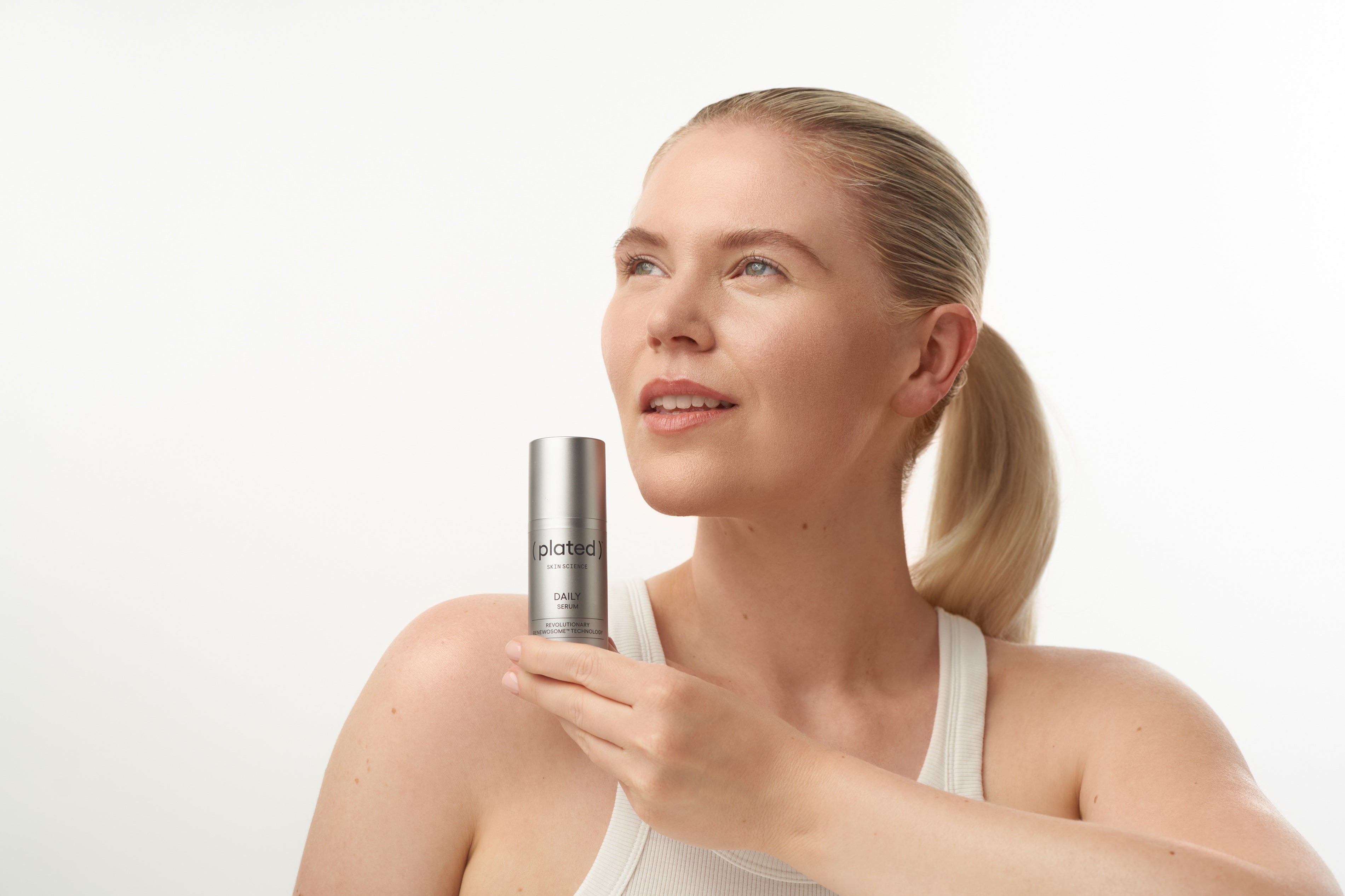 Plated Skin Science Daily Serum bottle showcasing premium skincare formulation for daily skin nourishment