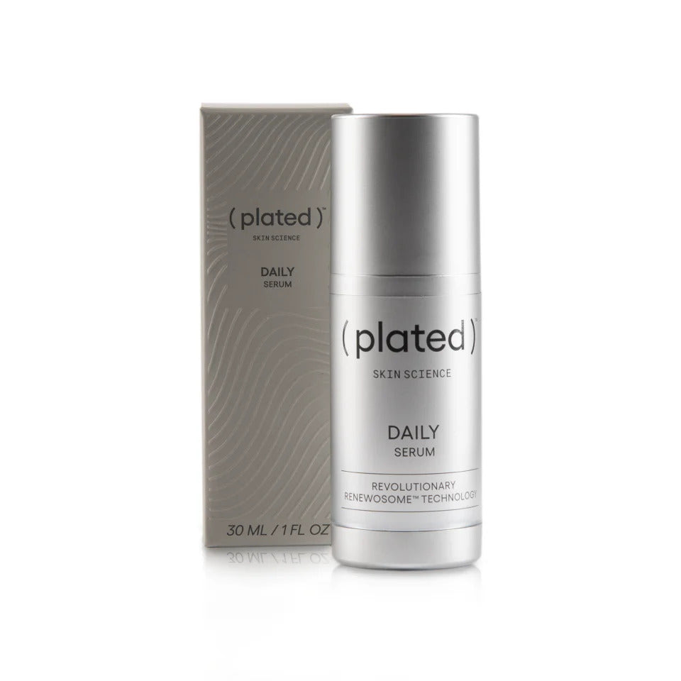 Plated Skin Science Daily Serum bottle showcasing premium skincare formulation for daily skin nourishment