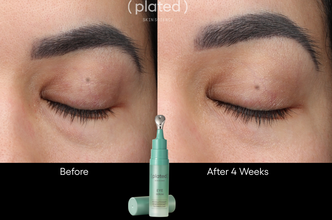 Plated Skin Science Eye Serum packaging showcasing advanced skincare technology for youthful, radiant eyes