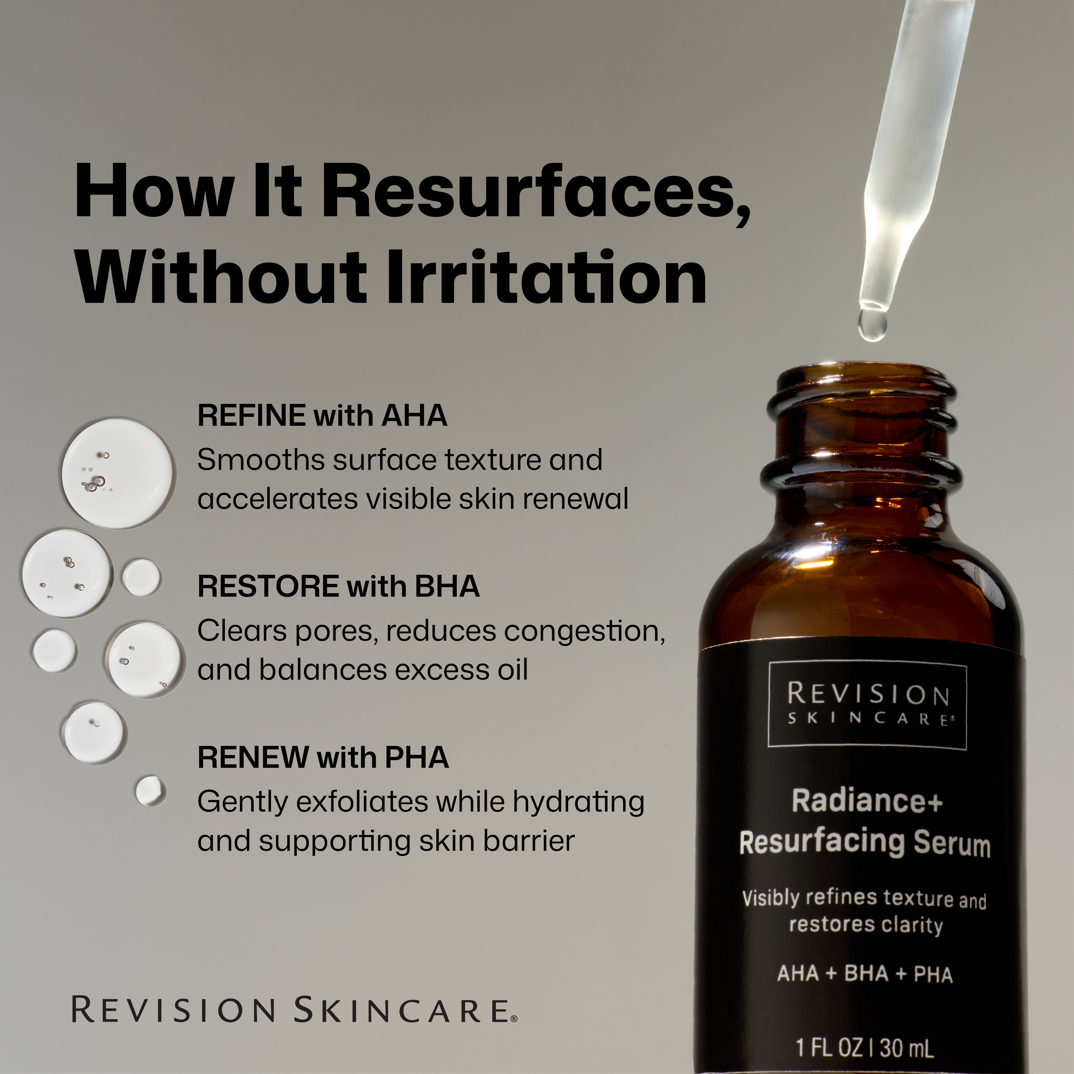 Revision Skincare Radiance+ Resurfacing Serum (1 oz).