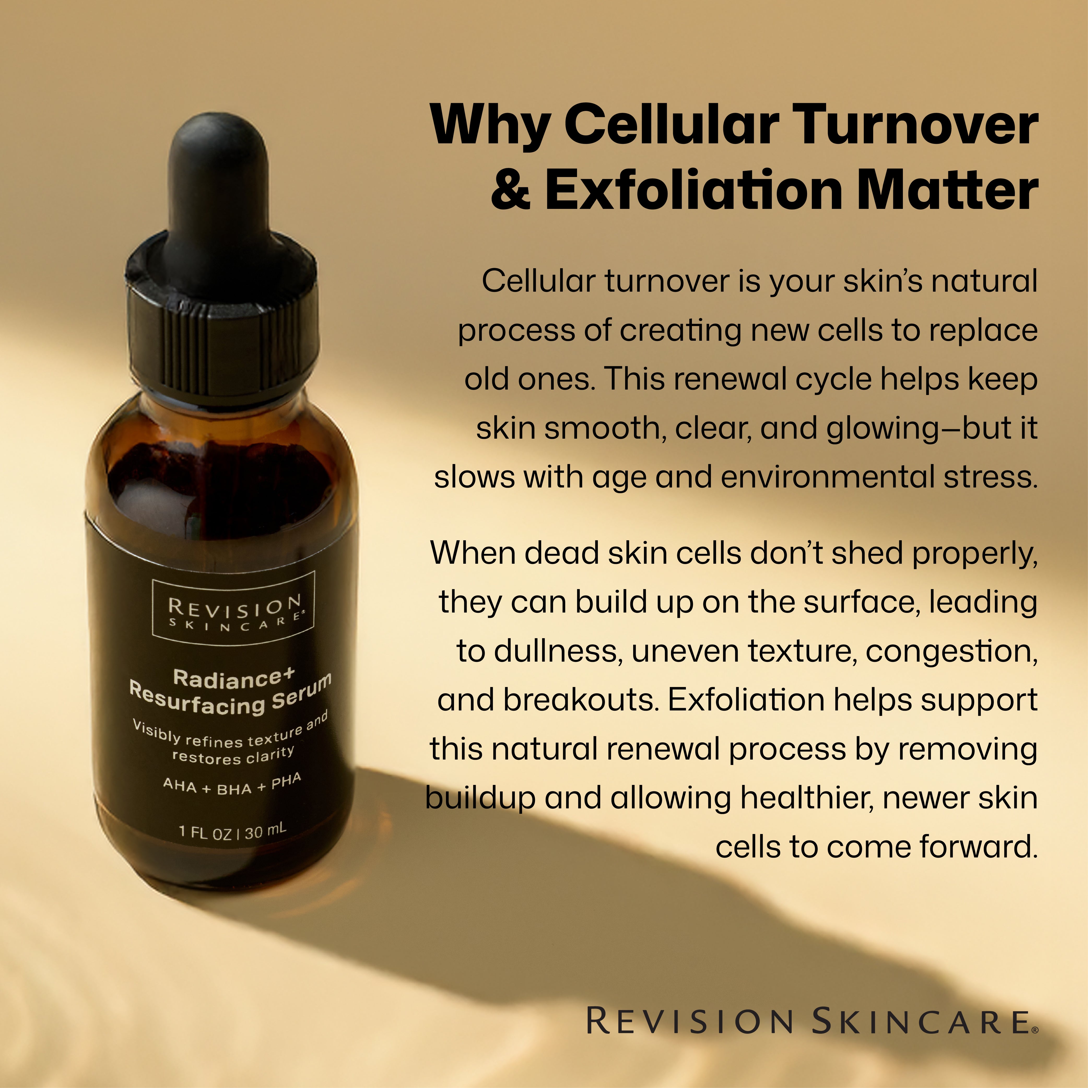 Revision Skincare Radiance+ Resurfacing Serum (1 oz).