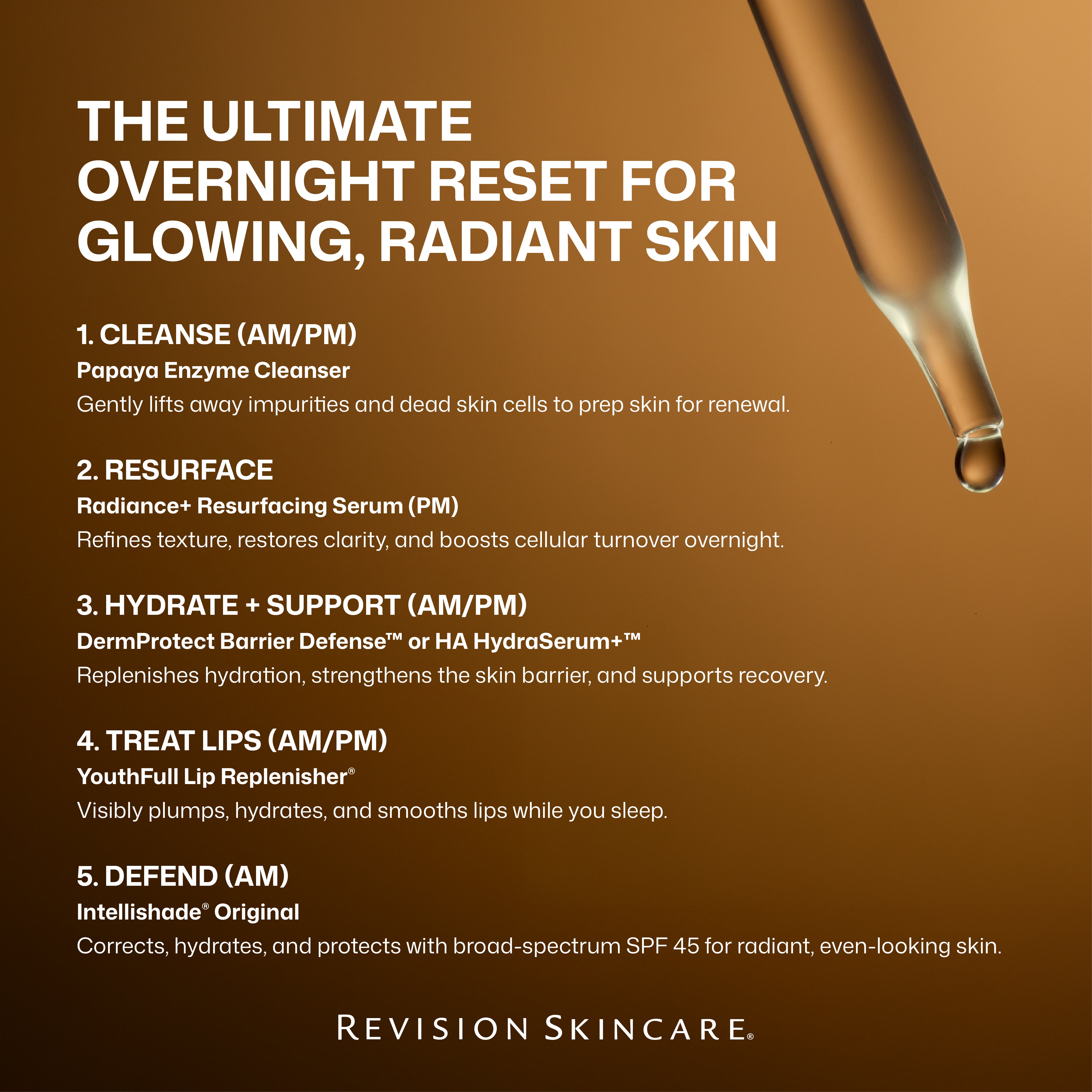 Revision Skincare Radiance+ Resurfacing Serum (1 oz).
