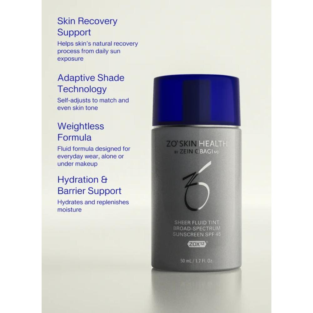 ZO Skin Health Sheer Fluid Tint Broad-Spectrum SPF 45 Light-Medium (1.7 oz).