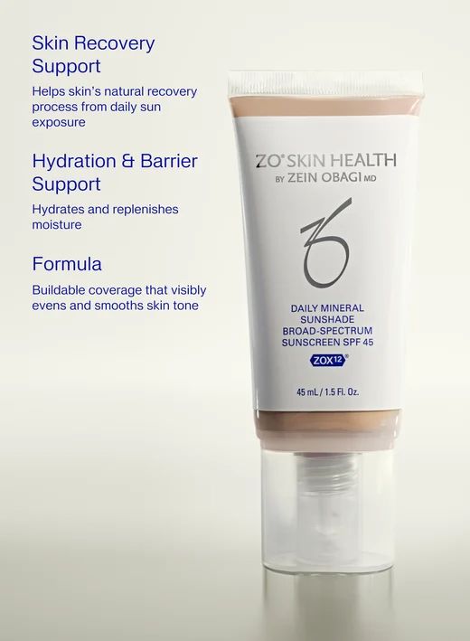 ZO Skin Health Daily Mineral Sunshade Broad Spectrum SPF 45 Tint Tan (1.5 oz)