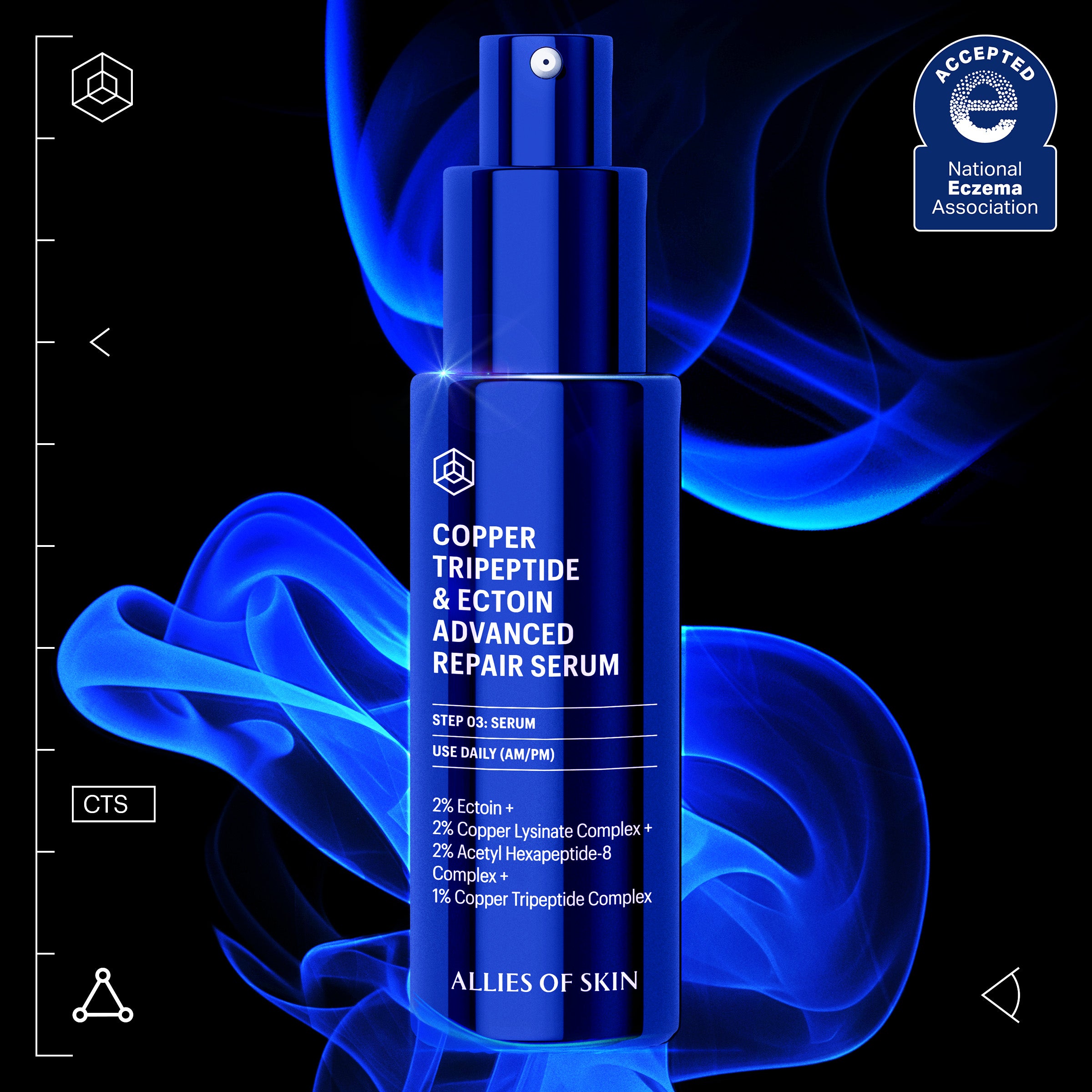 Allies of Skin Copper Tripeptide and Ectoin Advanced Repair Serum (1 oz).
