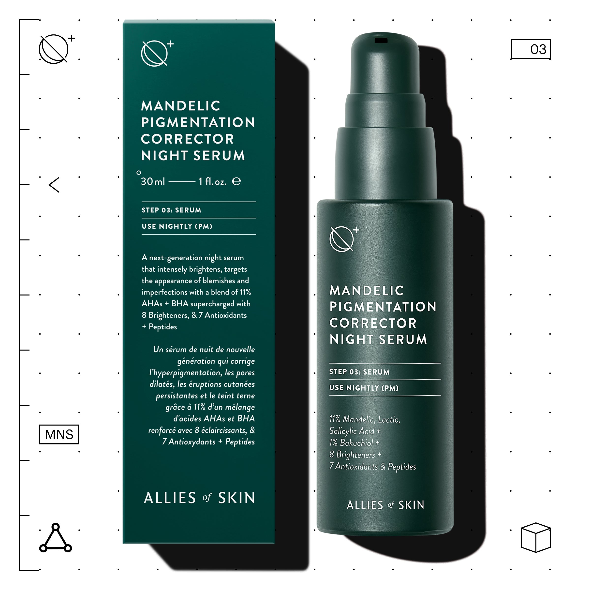 Allies of Skin Mandelic Pigmentation Corrector Night Serum (1 oz).