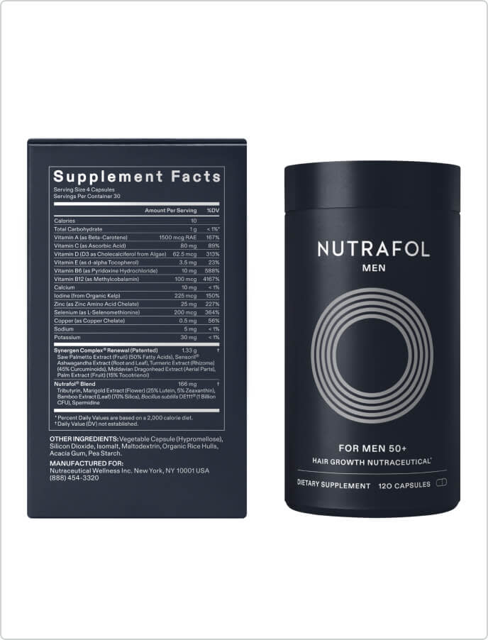 Nutrafol Men's For Men 50+ Hair Growth Nutraceutical (120 Capsules).