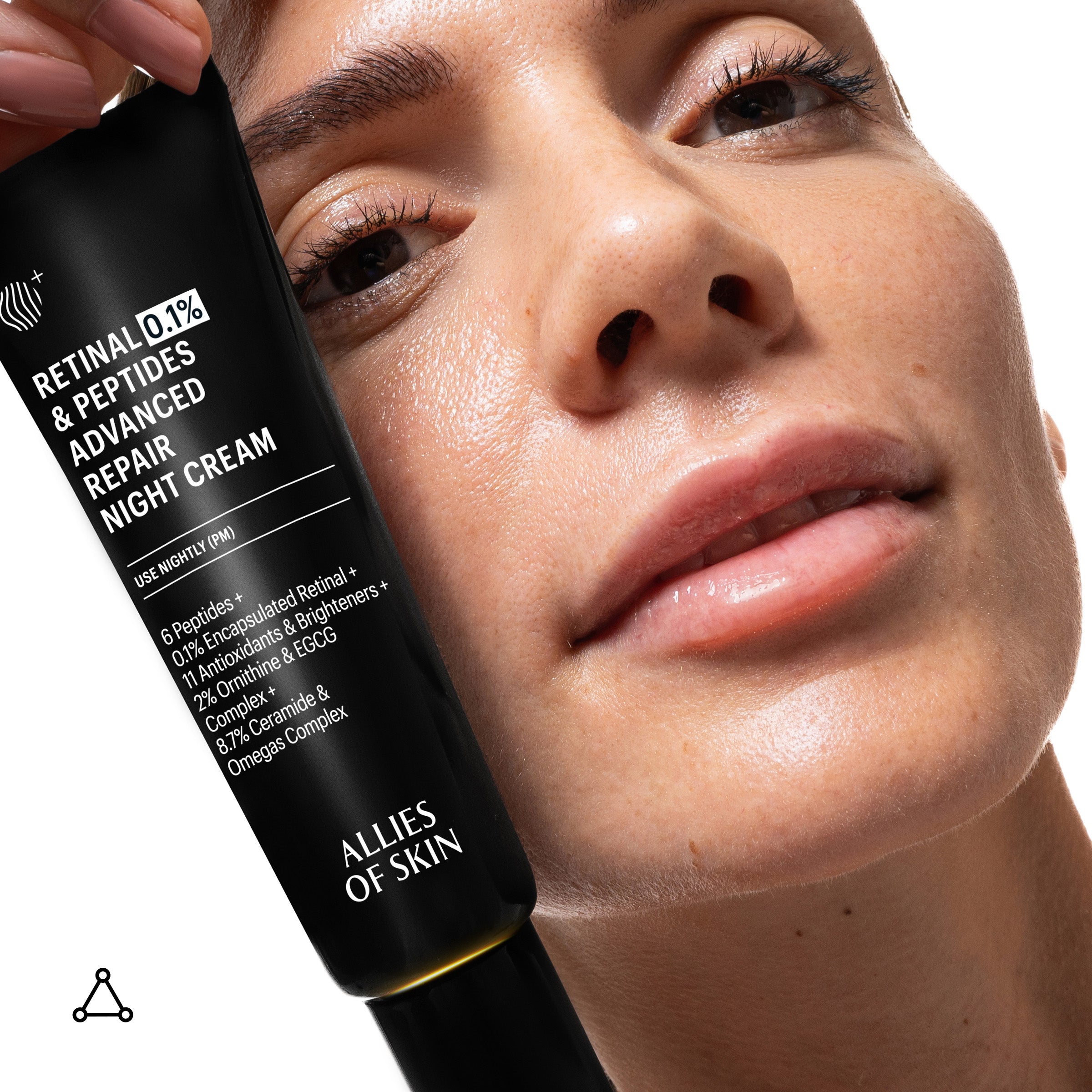 Allies of Skin Retinal 0.1% and Peptides Advanced Repair Night Cream (1.6 oz).
