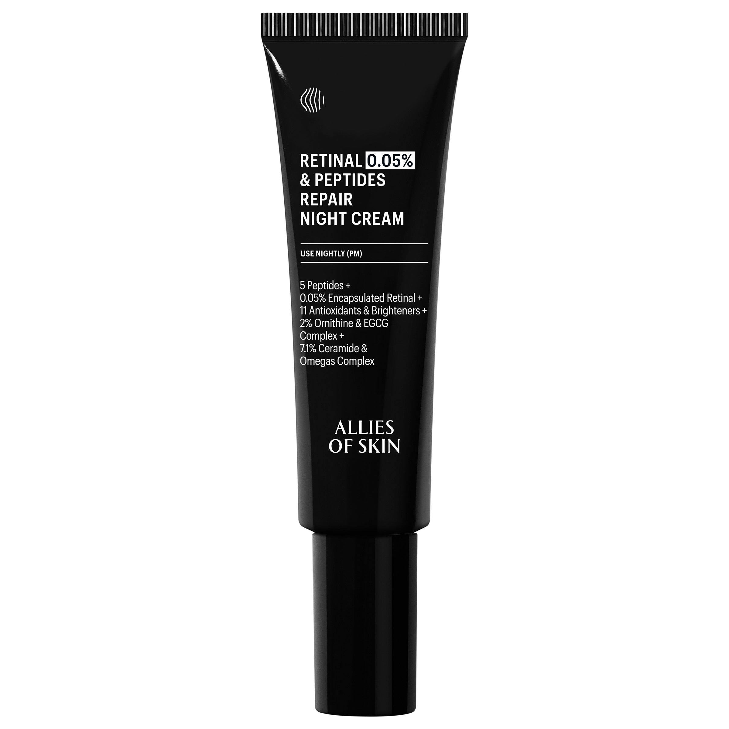Allies of Skin Retinal 0.05% and Peptides Repair Night Cream (1.6 oz).