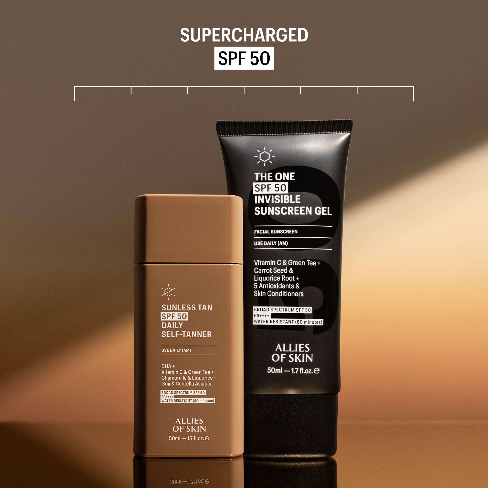 Allies of Skin Sunless Tan SPF50 Daily Self Tanner (1.7 oz).
