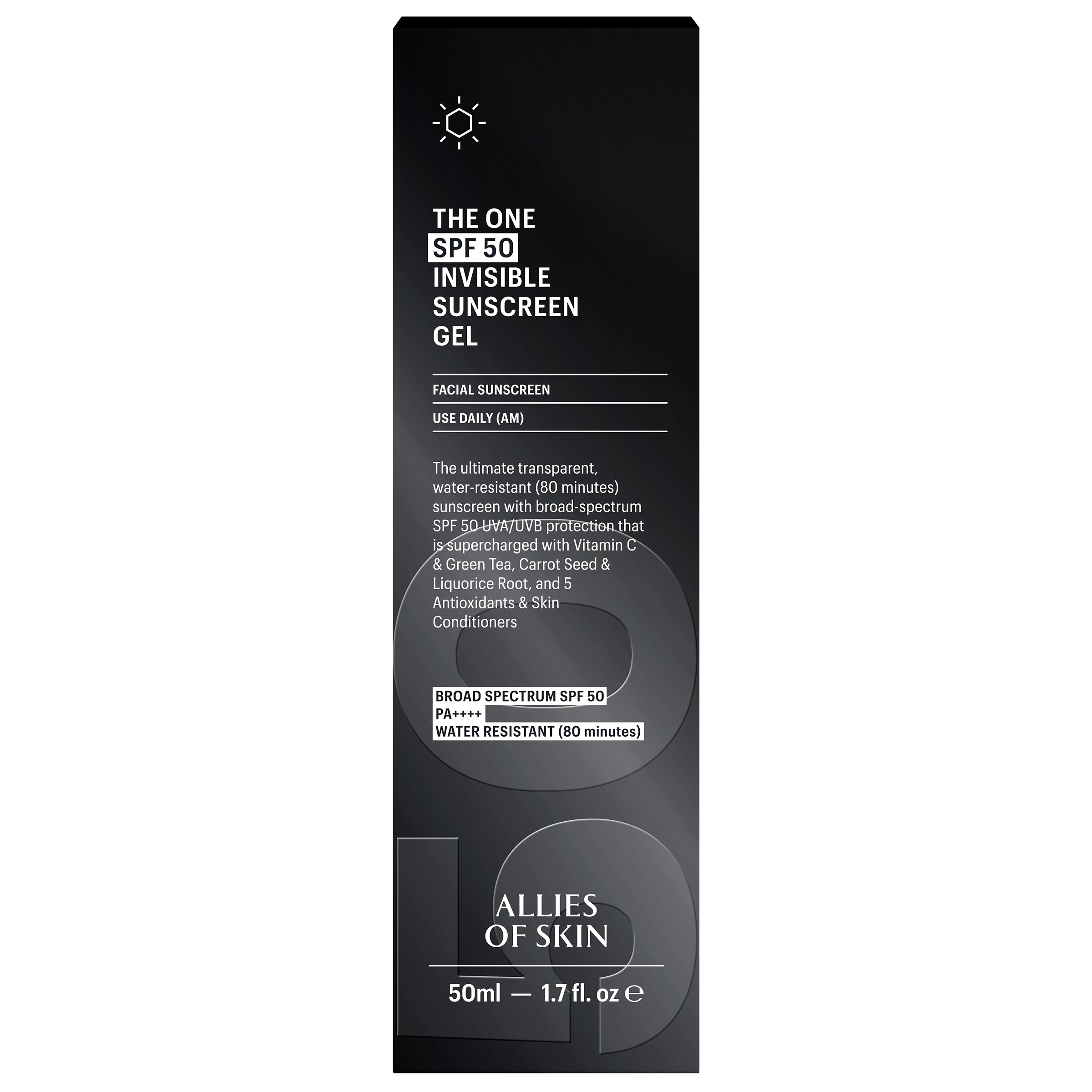 Allies of Skin The One SPF50 Invisible Sunscreen Gel (1.7 oz)