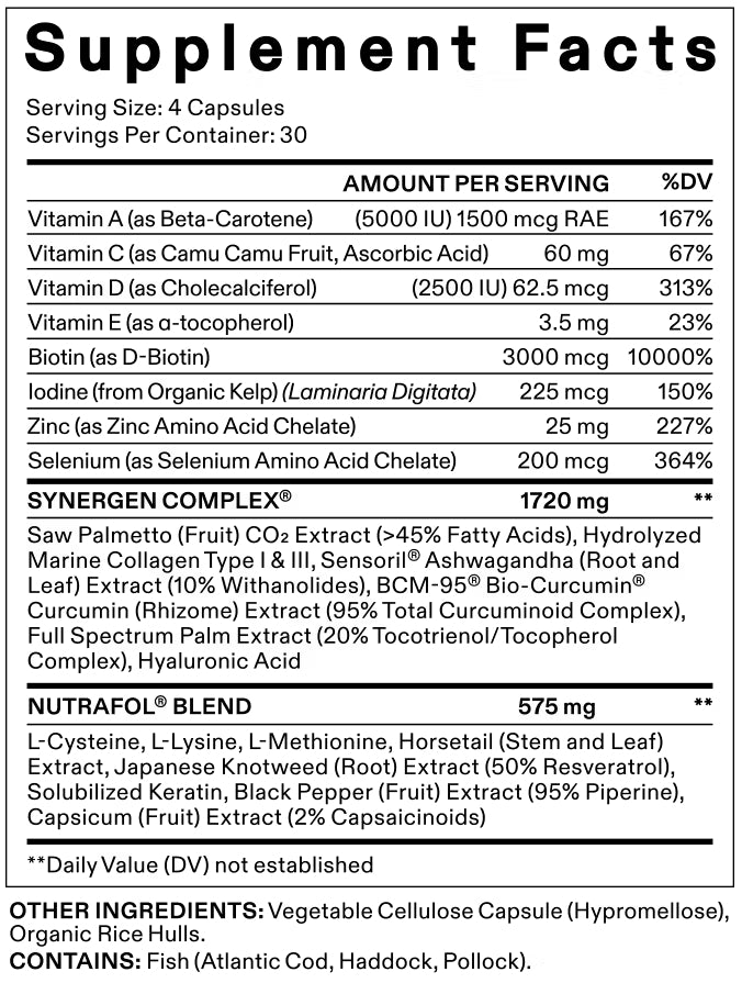 Nutrafol Men's Hair Growth Nutraceutical (120 Capsules).